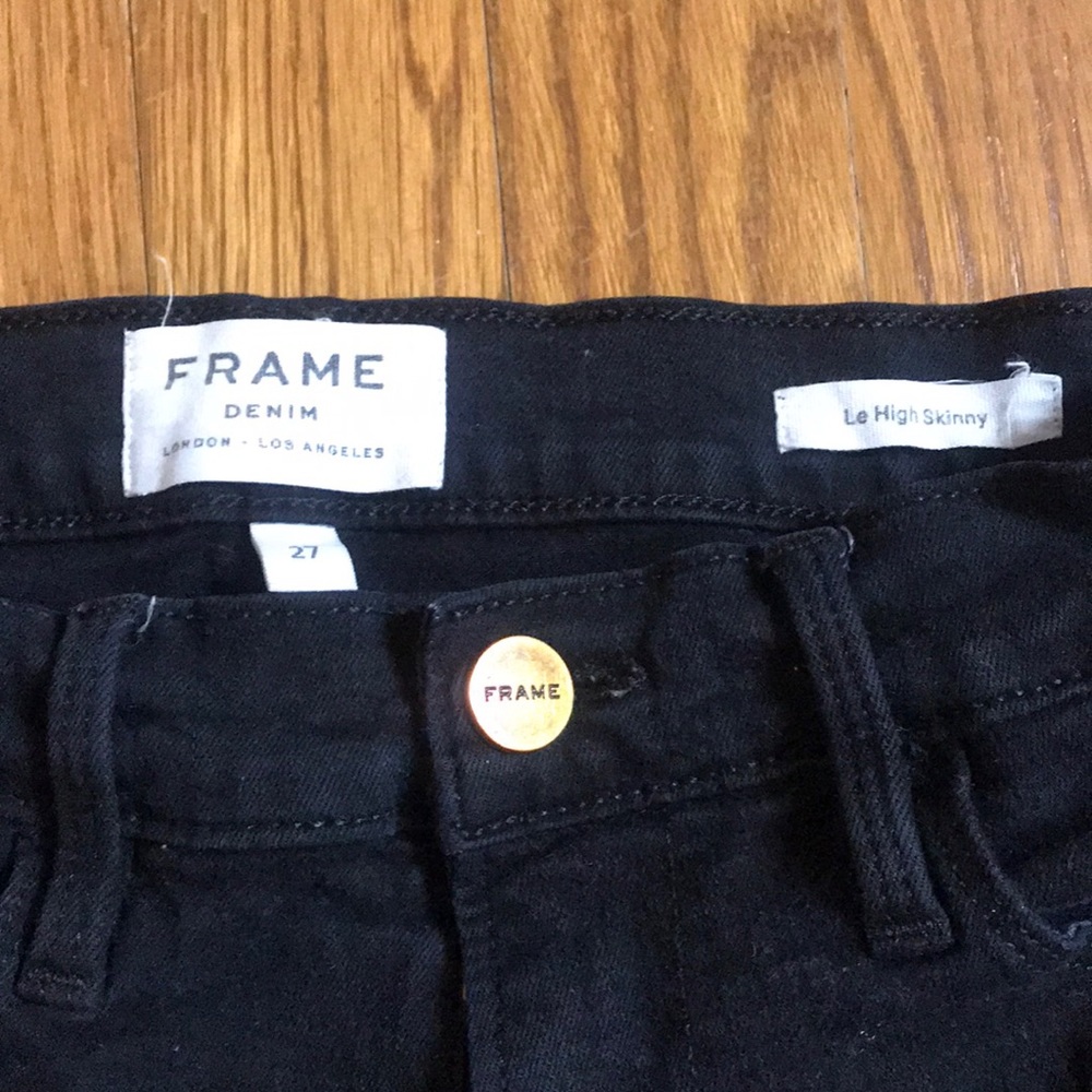 Frame Le High Skinny Black